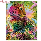 DIY 3D алмазная живопись Леопард 5d Алмазная мозаика полная квадратная круглая Алмазная вышивка красочные животные 3d Вышивка крестом настенное искусство