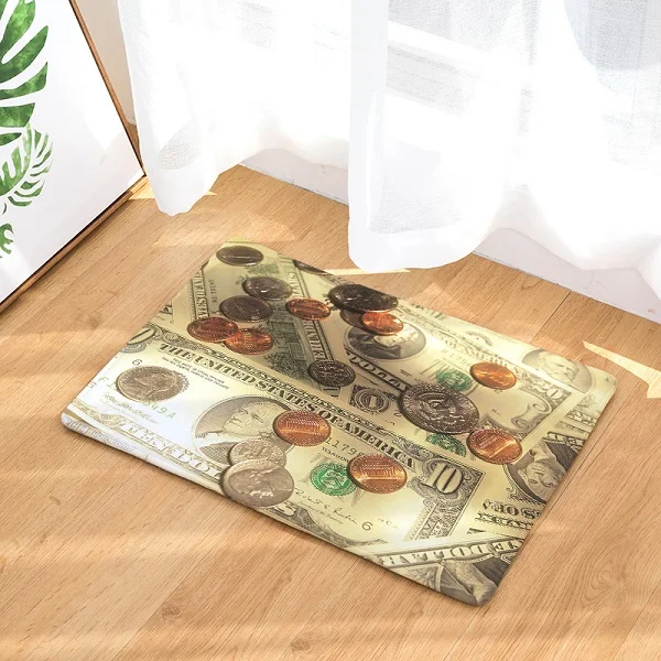 Money Dollar коврик для двери Нескользящие коврики ковры напольные кухонный ковер
