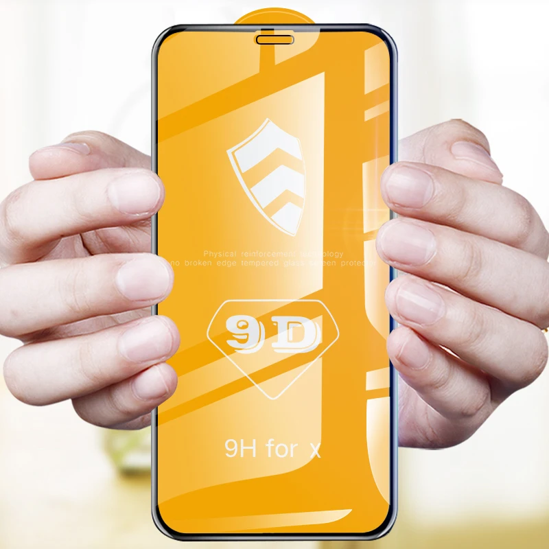 Защитное стекло 9D для iPhone 7 Защита экрана 8 Xr Xs Max закаленное X 6 6s Plus стеклянная