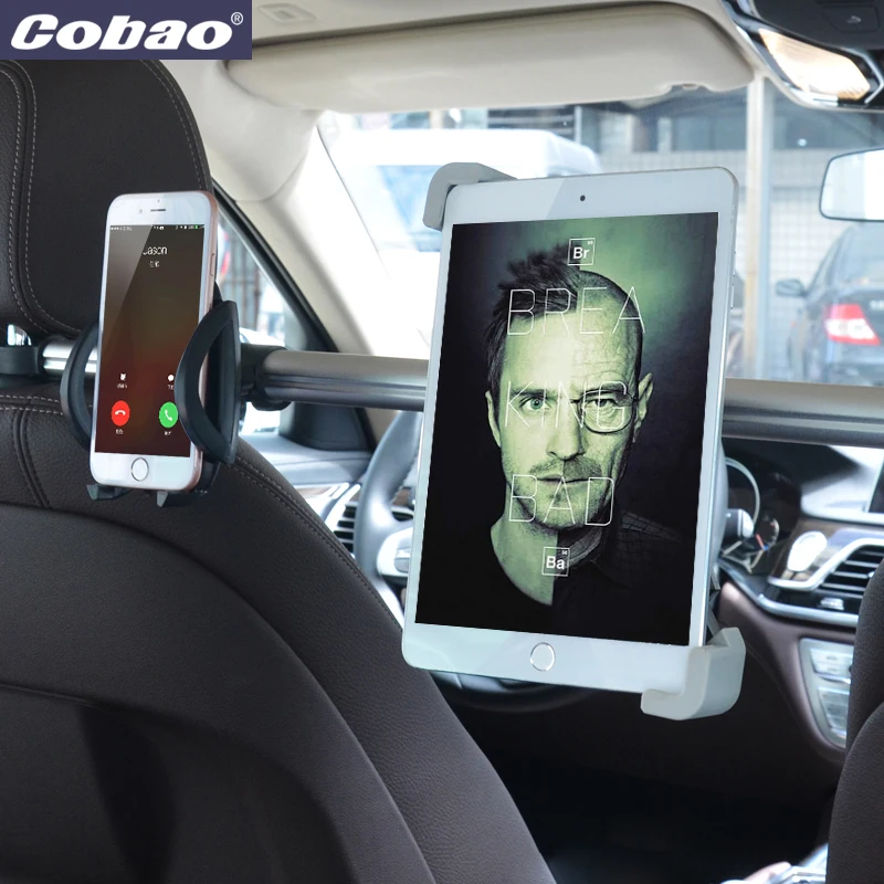 Cobao7 11inch алюминиевый длинный держатель для планшета Автомобильный подголовник