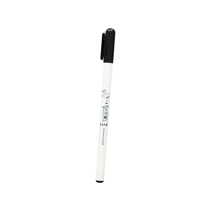 

4pcs Creative Stationery Student Pen Trend text Gel Pen 0.38mm Full Needle Black Ink Pen School Supplies Office Supplies