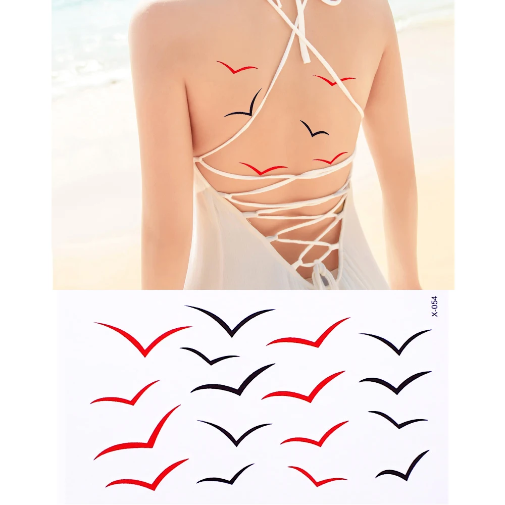 1 шт. временная татуировка на шею и грудь|tattoo sticker|tattoo neckdolphin tattoo |