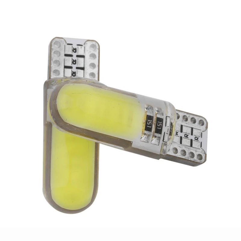 1X T10 194 2825 WY5W W5W COB LED силикагель водонепроницаемый клиновидный свет салона