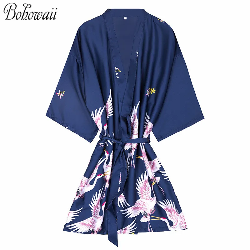 Пижама BOHOWAII женская Классический мягкий халат ночная рубашка большие