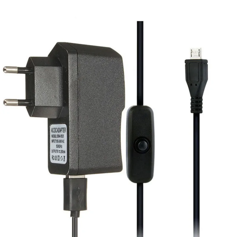 USB адаптер питания для Raspberry Pi 3 5 В 2 А с выключателем|Аксессуары демонстрационных