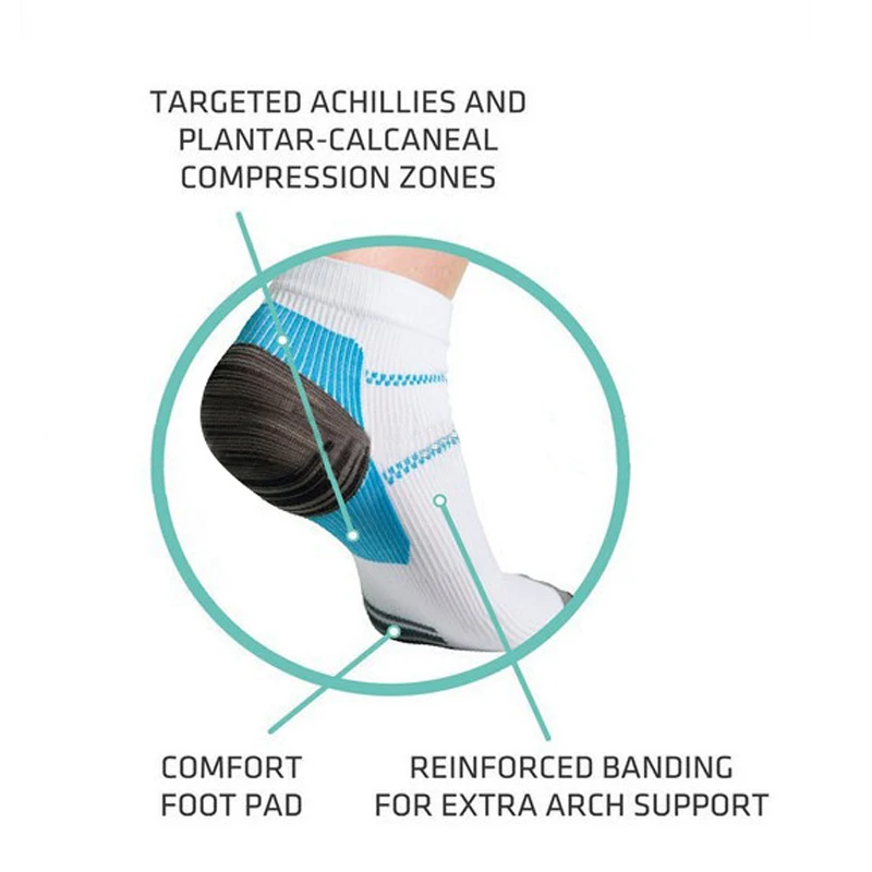 1 пара для женщин и мужчин ухода за ногами Компрессионные носки на каблуке