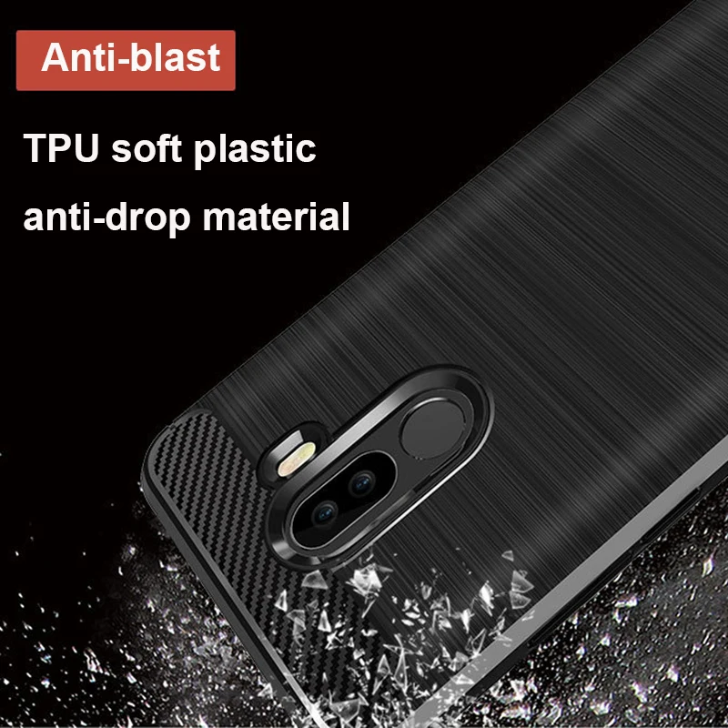 Suntaiho для Xiaomi Pocophone F1 чехол из углеродного волокна ударопрочный Задняя накладка