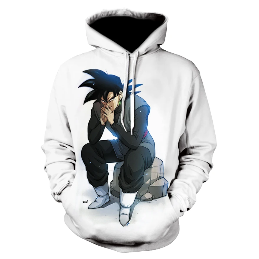 Аниме Драконий жемчуг Z Супер Saiyan толстовки с капюшоном карманами для детей Goku 3D