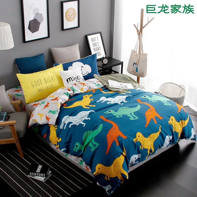 Набор постельного белья для детей из 4 предметов: пододеяльник с двумя