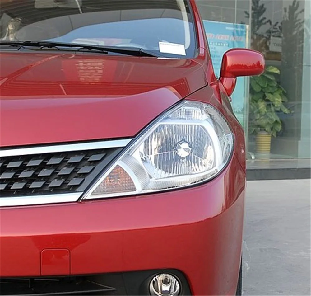 Для Nissan Tiida 2005 2006 2007 прозрачная Автомобильная фара с прозрачными линзами