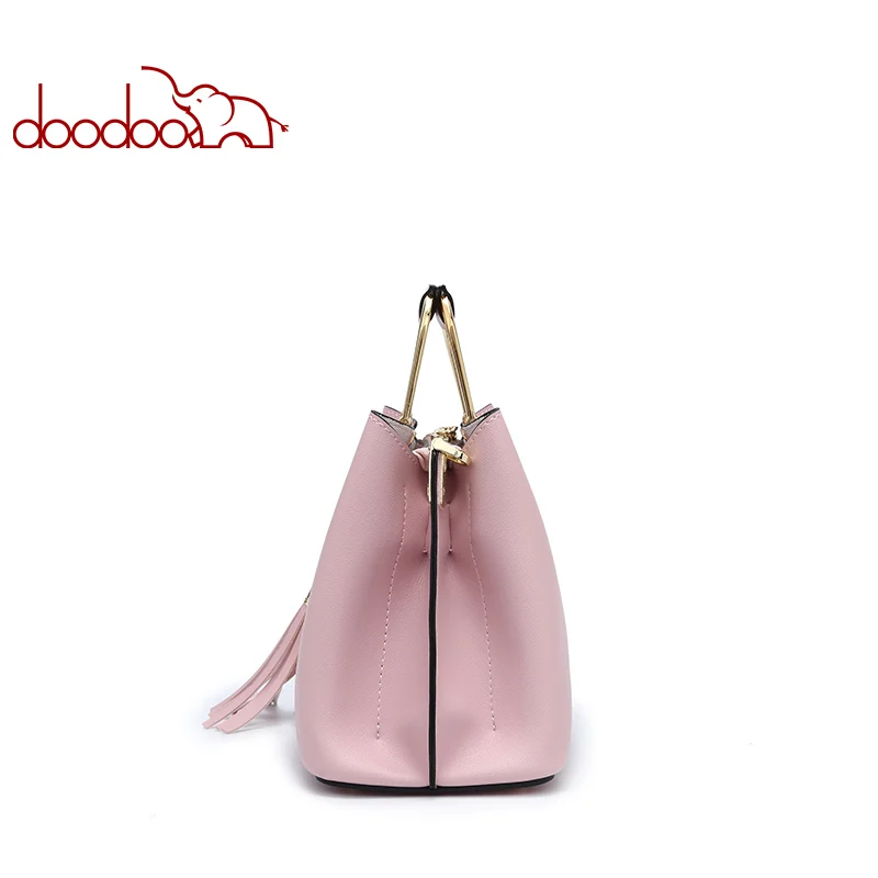DOODOO Brand Women Handbag Tote Bag Female Shoulder Crossbody Bags Small Pu Leather Top-handle Tassel Messenger 3 Colors | Багаж и сумки