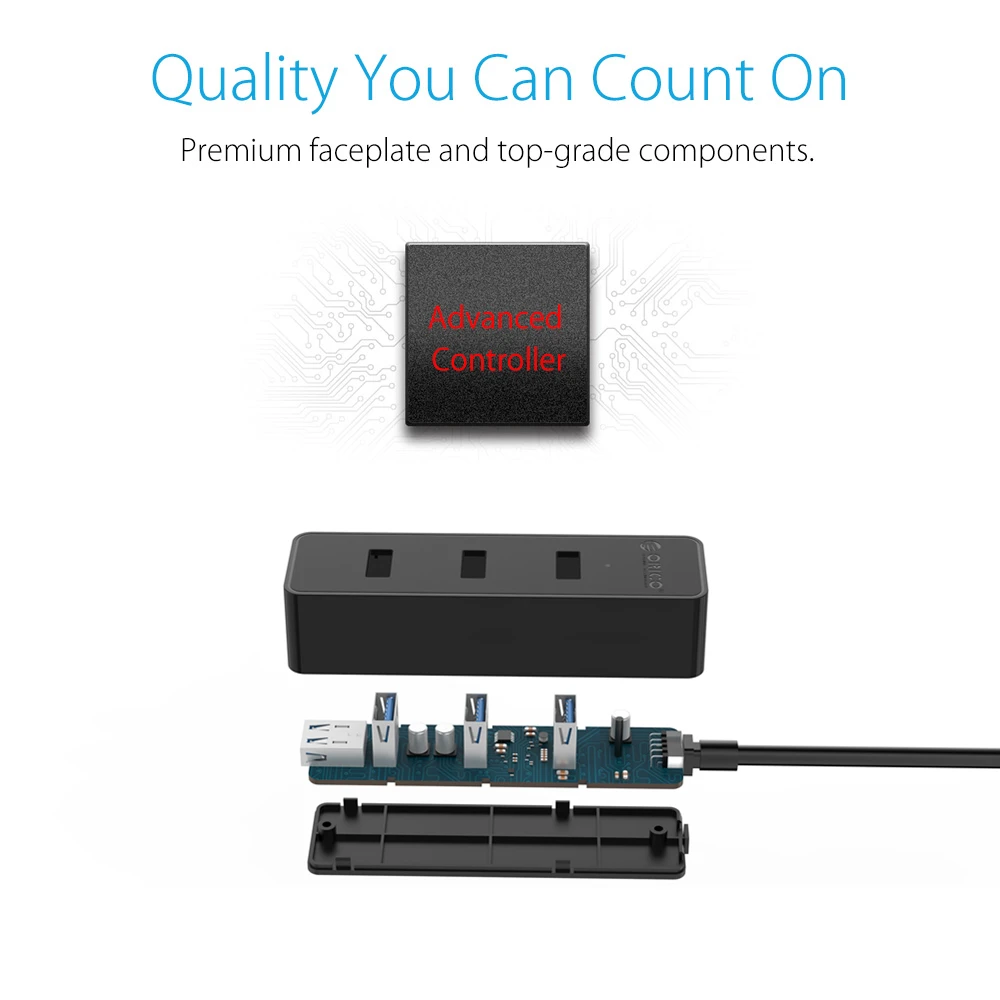 Портативный ультрабук ORICO высокоскоростной концентратор с 4 портами USB 3 0 и