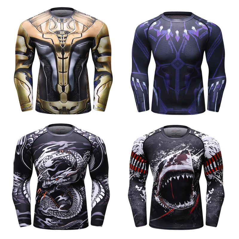 Змея Рашгард mma боксерская футболка с длинным рукавом Muay thai Gi Jiu Jitsu rashguards Топы Bjj мужские майки для кикбоксинга mma рубашка