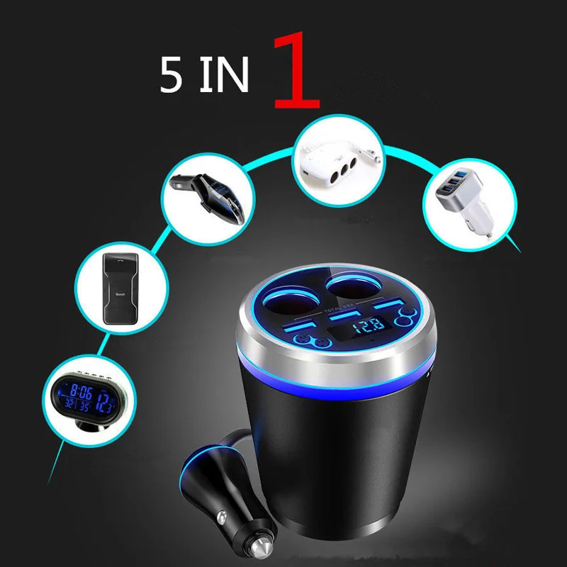 Автомобильное зарядное устройство Handsfree FM передатчик MP3 чашка Bluetooth