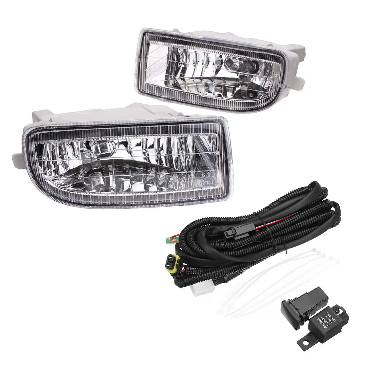 Для Toyota Land Cruiser 00 HDJ100 1998-2007 LC 100 105 лампы пара противотуманный светильник s комплект 12 В 55 Вт W/выключатель проводки противотуманный светильник дальнего света