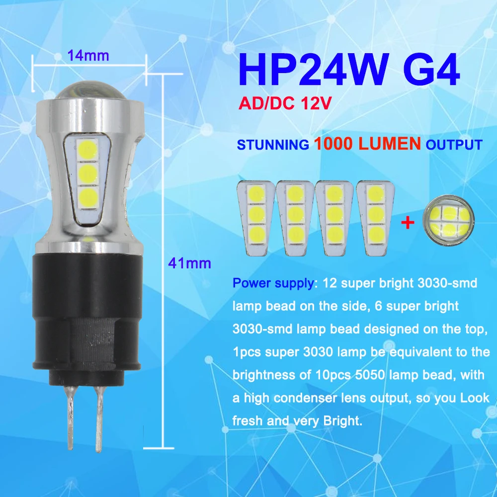 Белый высокой мощности, hp24w G4 12v led лампочки для авто для peugeot пежо 3008 5008 2010 2011 2012 2013 citroen ситроен C5 аксессуары ходовые огни для авто дневные ходовые огни габаритные огни Amber Turn Signal