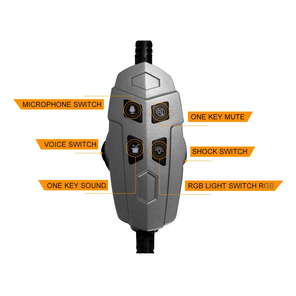 HEXGEARS GH102 Игровые наушники USB для телефона из поликарбоната с Auriculares микрофоном