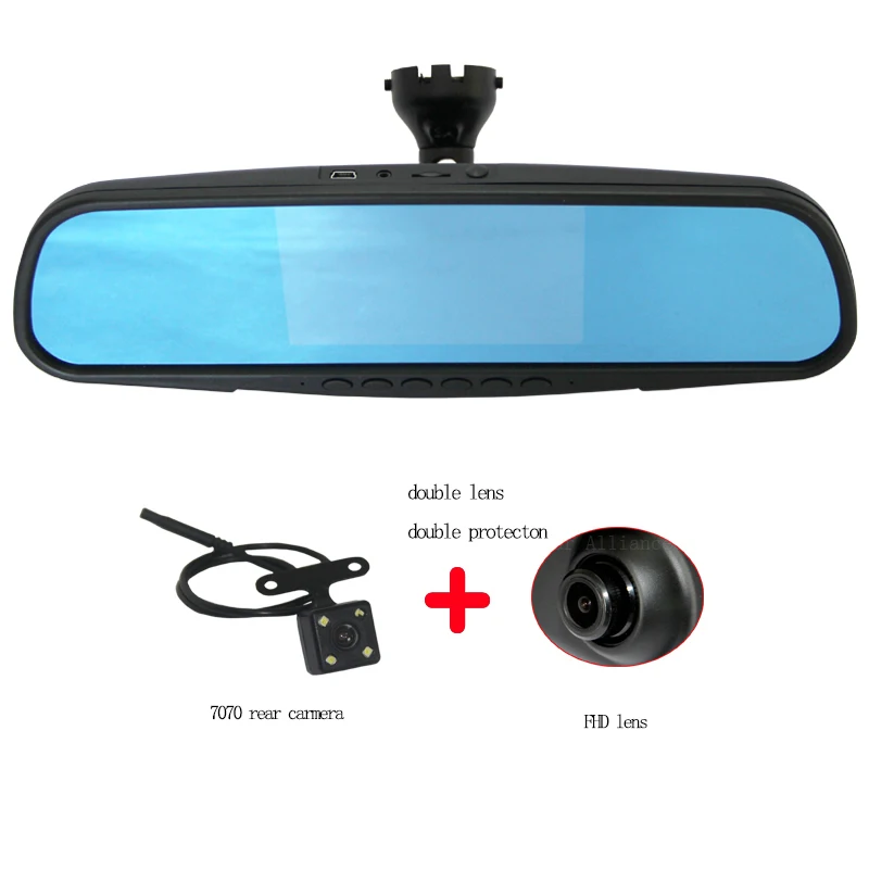 Blue Screen BigBigRoad для skoda Fabia karoq yeti быстрое зеркало заднего вида автомобиля экран DVR вождения видео регистратор Парковка монитор видеорегистратор - Название цвета: Blue Screen