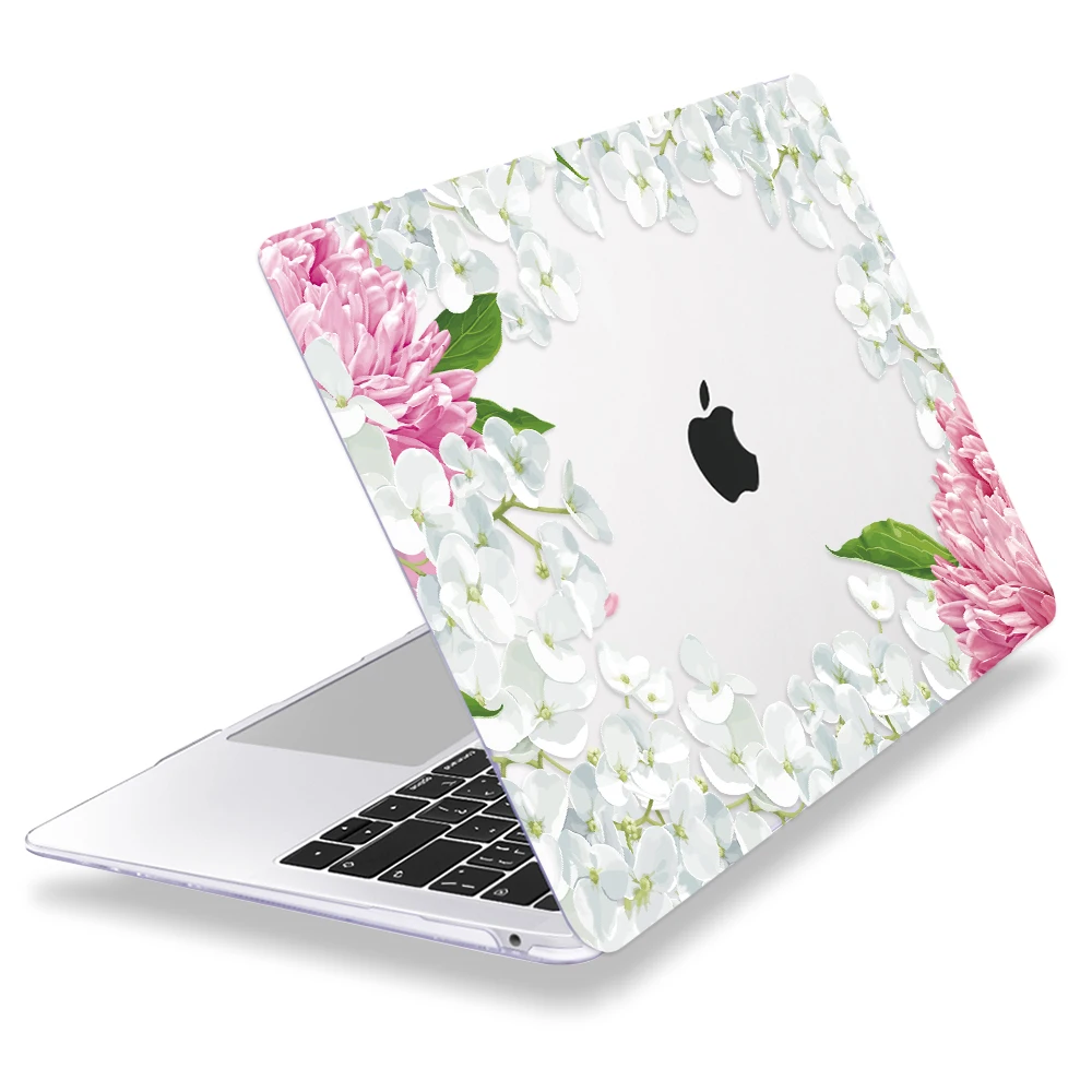 Flowers Laptop Case for Apple MacBook Pro Air Retina 11 12 13 15 Inch Touch bar Hard Cover Shell Sleeve with Free Gift