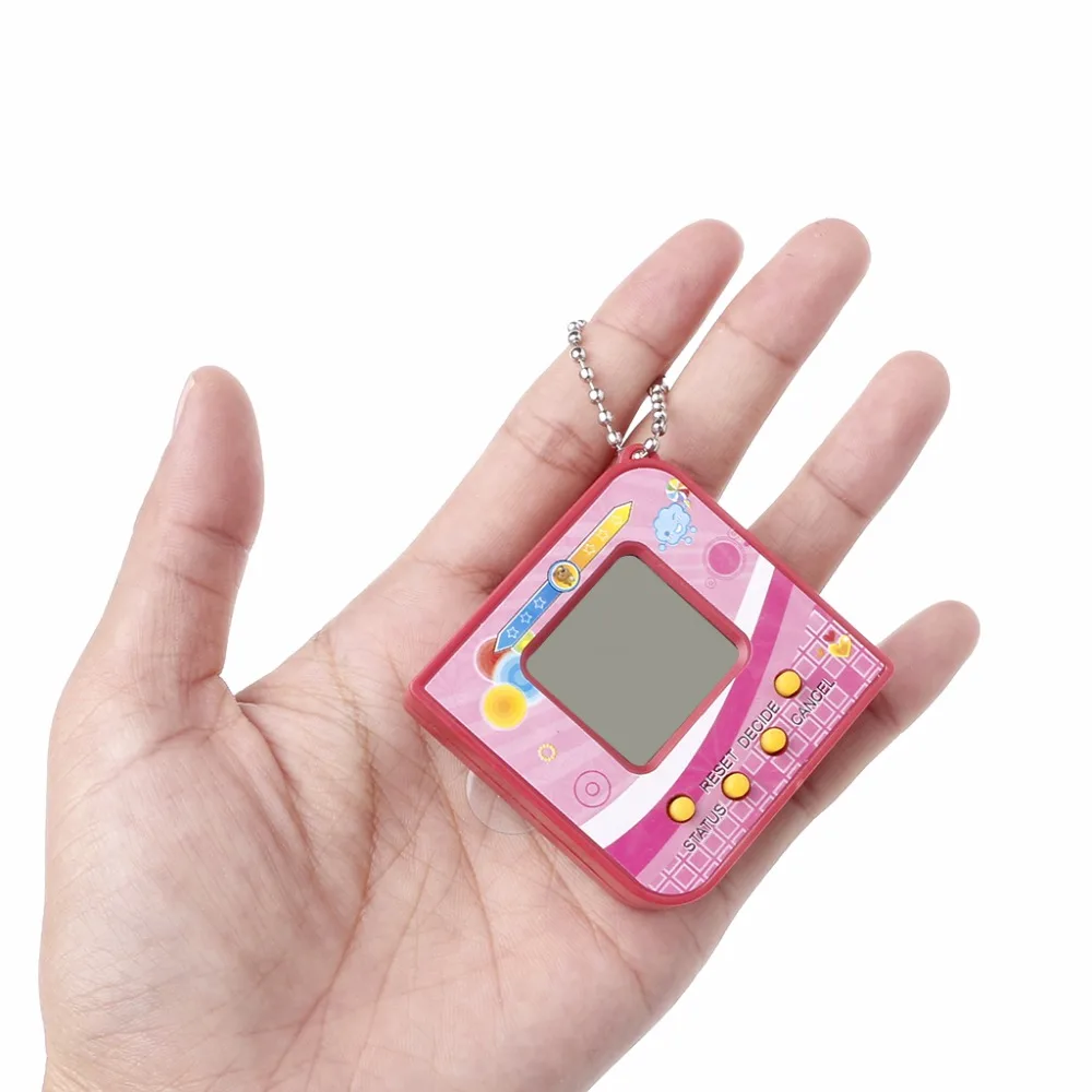 Симпатичная квадратная форма lcd Виртуальная Цифровая Pet электронная игровая машина с брелком случайный цвет#20/12