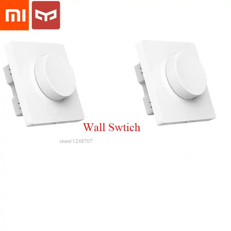 Wall Switch 2pcs 4 шт. Xiaomi Yee светильник, умный настенный переключатель с регулируемой яркостью/беспроводной переключатель для Yee светильник, потолочный светильник, подвесной светильник, пульт дистанционного управления - Цвет: Wall Switch 2pcs