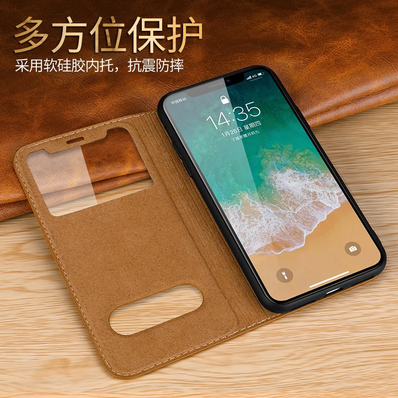 Чехол CYBORIS из натуральной кожи для iPhone 6/6s 7/8X6/6s Plus 7/8 роскошный винтажный откидной