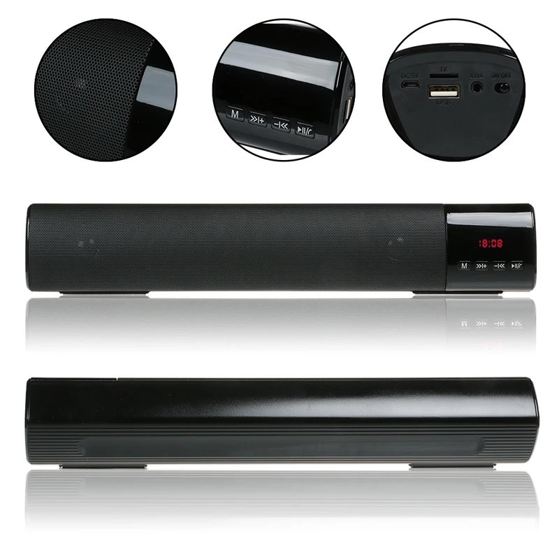 Портативная беспроводная Bluetooth-Колонка HLTON супер бас ТВ-саундбар стерео громкая