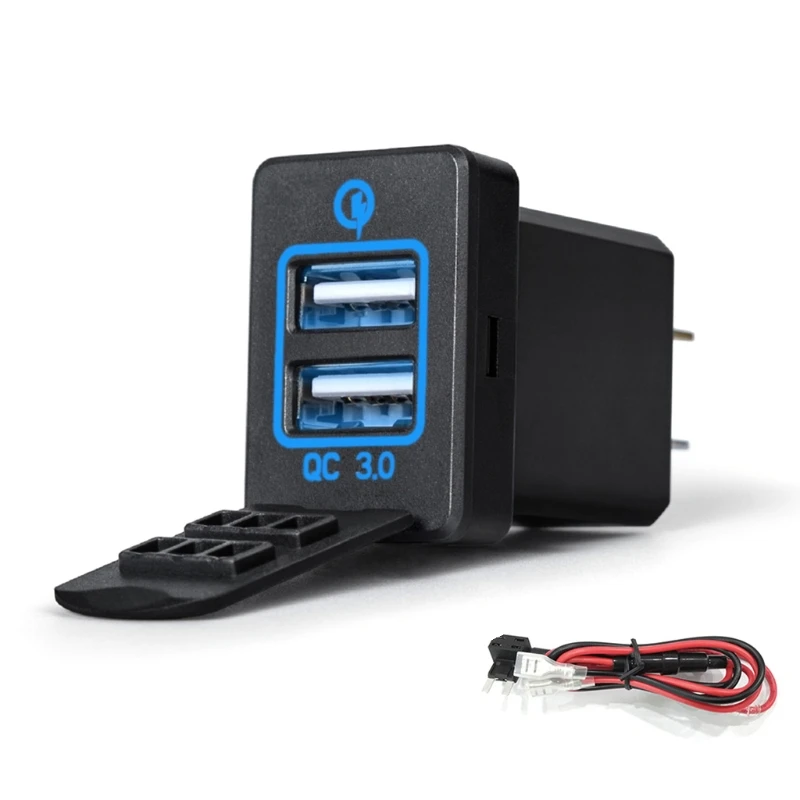 Quick Charge 3 0 Dual USB Автомобильное зарядное устройство для TOYOTA Camry Corolla RAV4 Reiz
