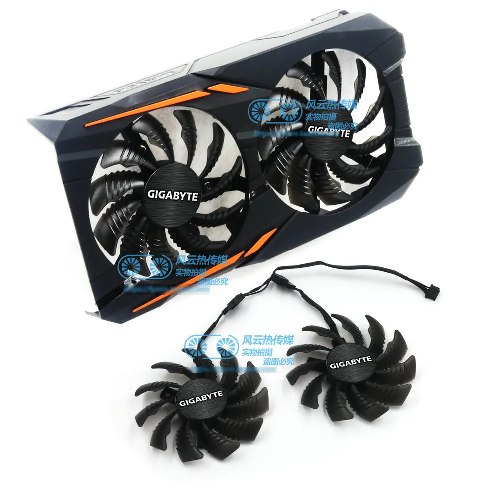 Вентилятор охлаждения для видеокарты Gigabyte GTX1050Ti GTX1050 RX560 PLD08010S12HH T128010SU