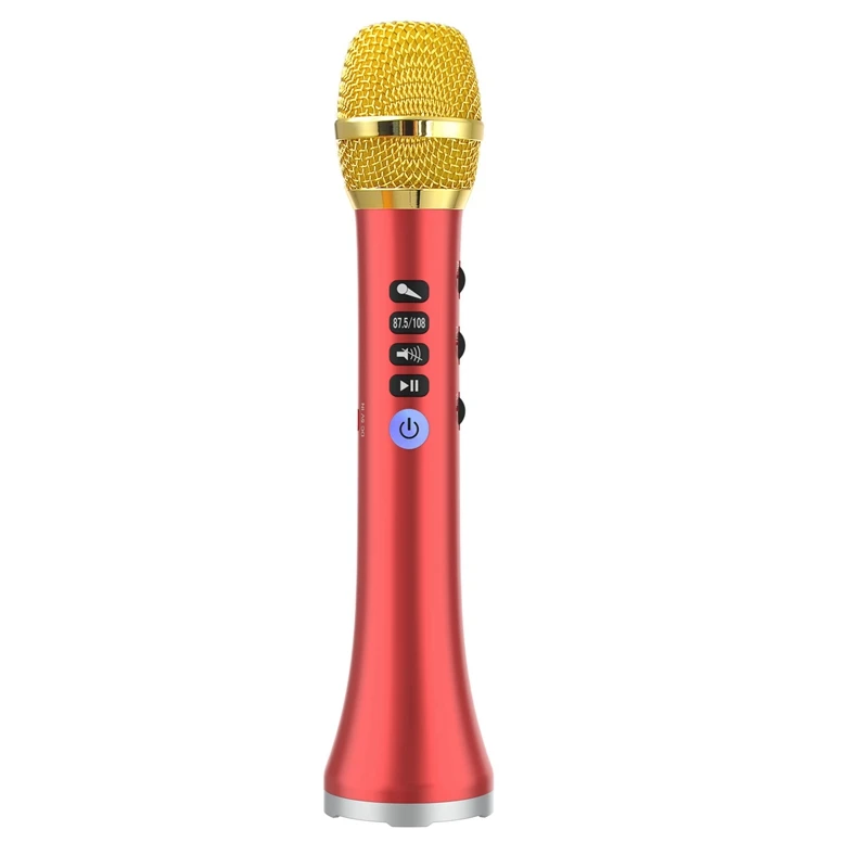 Red AAAE L-698D профессиональный Bluetooth беспроводной микрофон динамик ручной микрофон караоке KTV микрофон музыкальный плеер для вокала, с рекордером - Цвет: Red