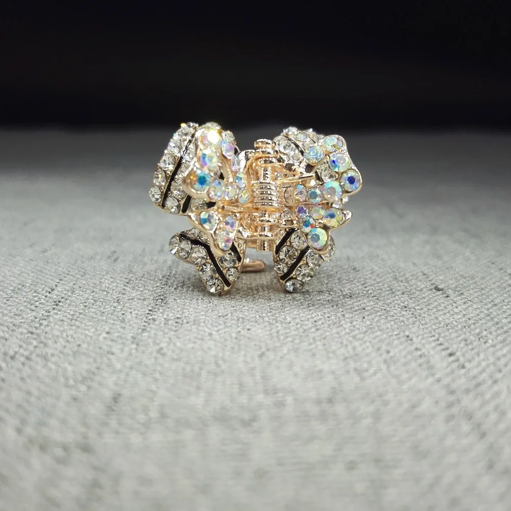 2017 розовое золото украшения для волос коготь аксессуар на голову со стразами с