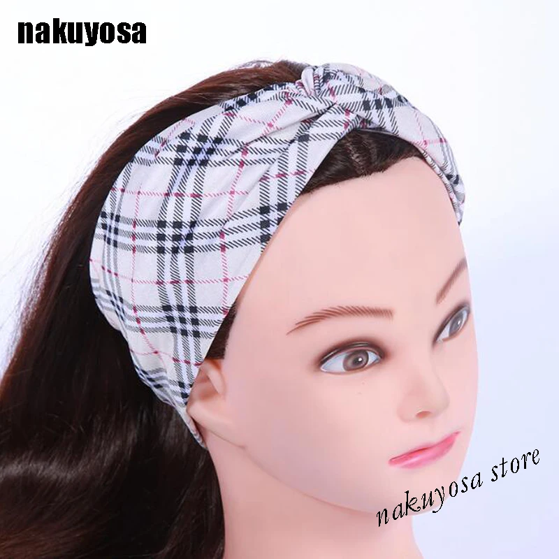 Ретро Радужный сетчатый полосатый Женский головные повязки для йоги повязка от