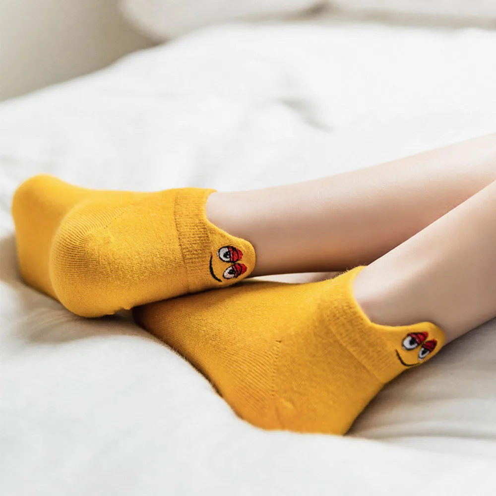 Носки женские хлопковые с вышивкой 8 пар/Лот | Женская одежда