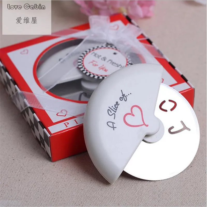 Резак для пиццы A Slice of Love из нержавеющей стали в миниатюрной коробке 10 шт./лот