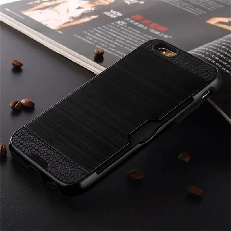 Противоударный чехол для iPhone 6 s 5 5S 6 s SE iPhone X 8 7 Plus 6Plus 7 Plus 8Plus Мягкий силиконовый Жесткий пластиковый Чехол для телефона - Цвет: Черный