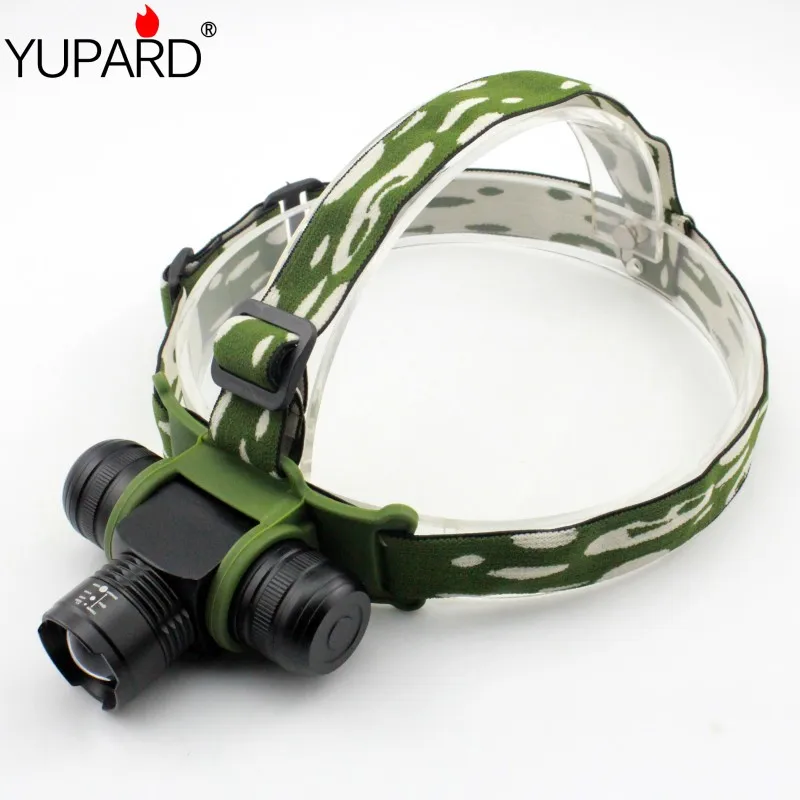 YUPARD Zoomable Zoom IN/OU T6 L2 светодиодный налобный фонарь отрегулировать фару 5 режимов