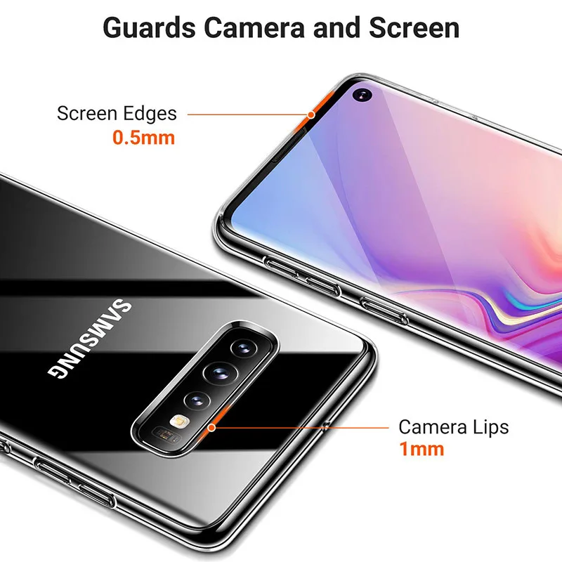 Ультра-тонкие Чехлы для Samsung Galaxy S10e S10 e 5 8 ''Силиконовый мягкий прозрачный