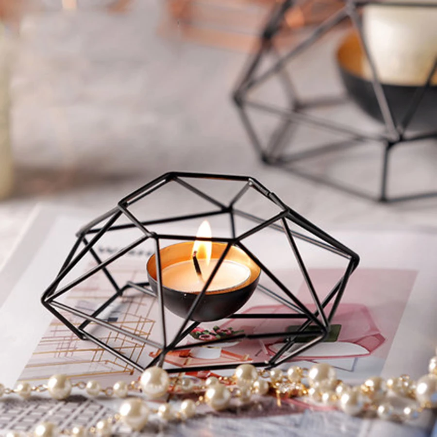 Визуальный сенсорный 3d подсвечник геометрической формы в скандинавском стиле