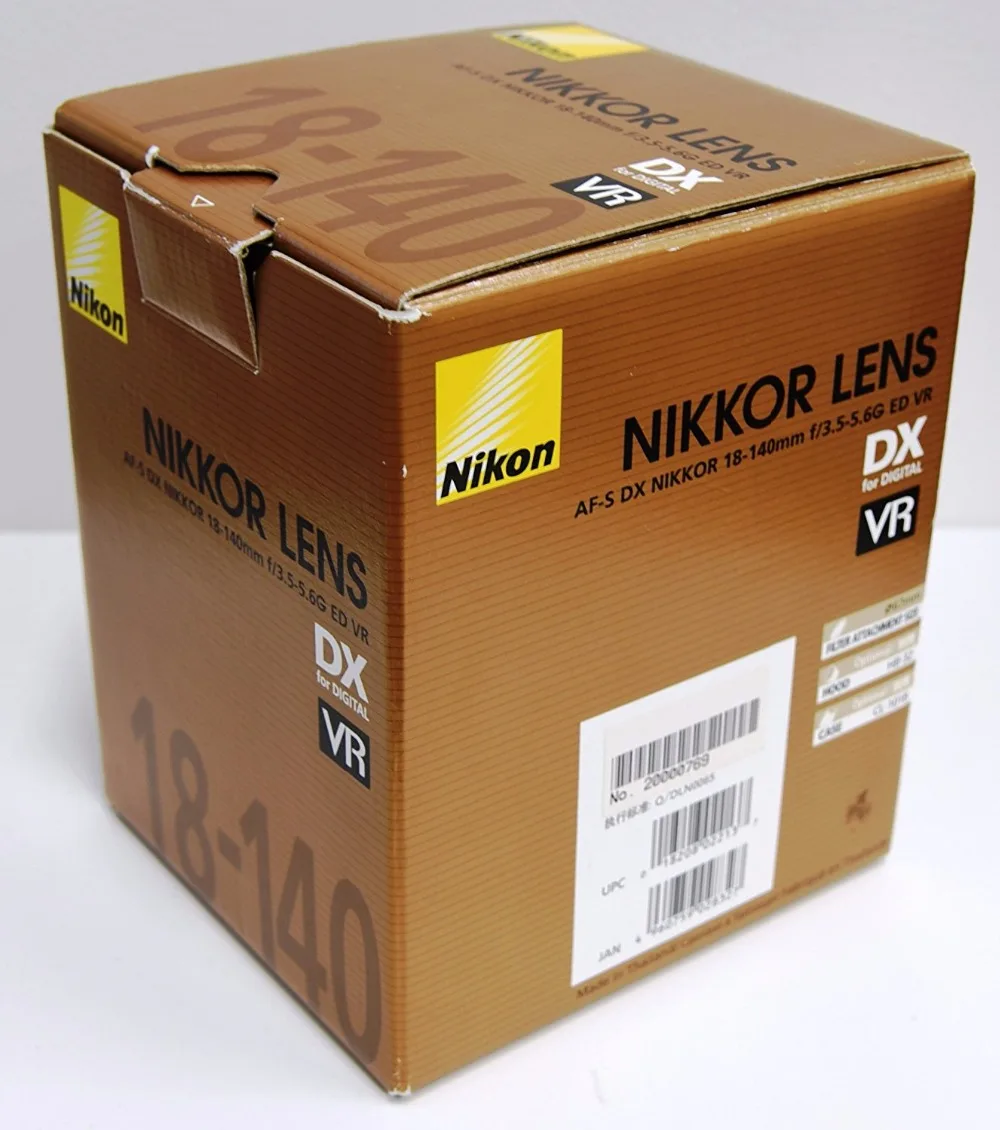 Новинка объектив Nikon Nikkor Φ DX 18 140 мм f/3 5 6G ED VR телеобъектив (Розничная коробка)|nikon d300