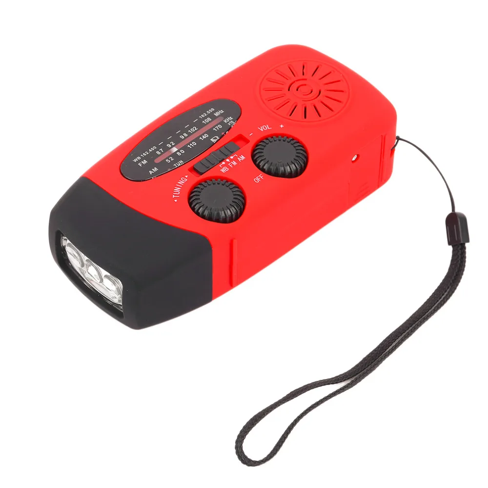 3 in 1 Emergency Charger Hand Crank Generator Wind/Solar/Dynamo Powered FM/AM Radio Phones Chargers LED Flashlight Hot Sale | Лампы и