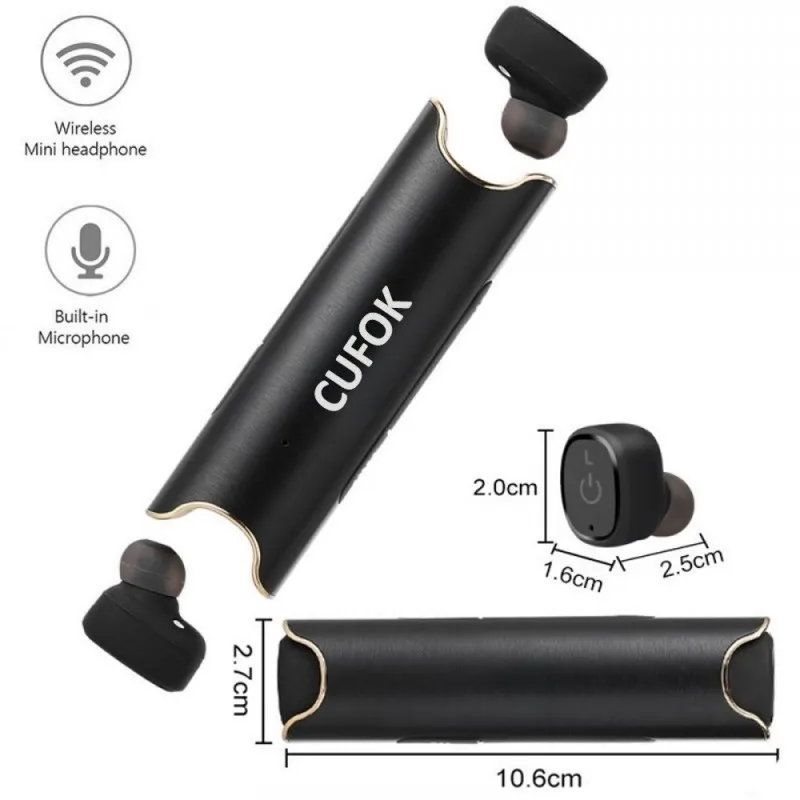 CUFOK S2 True wireless Bluetooth наушники мини TWS стерео музыкальные гарнитуры громкой связи