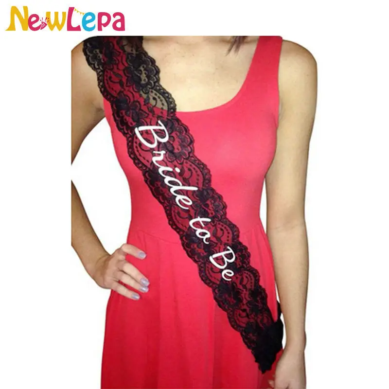 Классический черный и белый кружевной пояс для невесты Ночная Свадебная