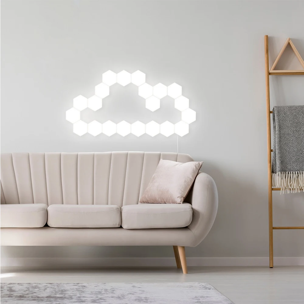 Modern DIY Quantum Lights Smart Dimmable Touch Control Sensitive LED Night Lighting Geometry Assembly Home Decor Wall Lamp | Лампы и