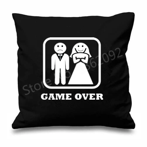 Смешная игра более Подушка Чехол Свадебные курица олень Чехлы Новинка Жених и