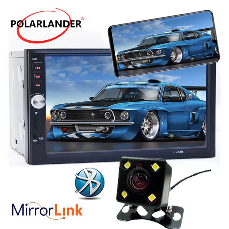 7012B 2 Din автомобильный FM Bluetooth Радио 7 дюймов Авто аудио стерео USB SD AUX в видео MP5