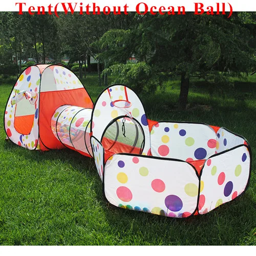 3PcsSet Tent 3 шт./компл. Игровая палатка детская Палатка Домик бассейн с шариками детские игрушки детский бассейн с шариками Tipi тент бассейн яма туннель океан Детские Сканирование палатка - Цвет: 3PcsSet Tent