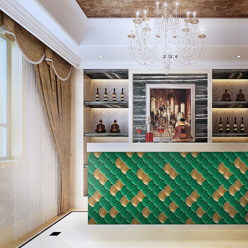 Имитация INS Дракон весы ПВХ ретро гостиная спальня обои настенная наклейка кухня