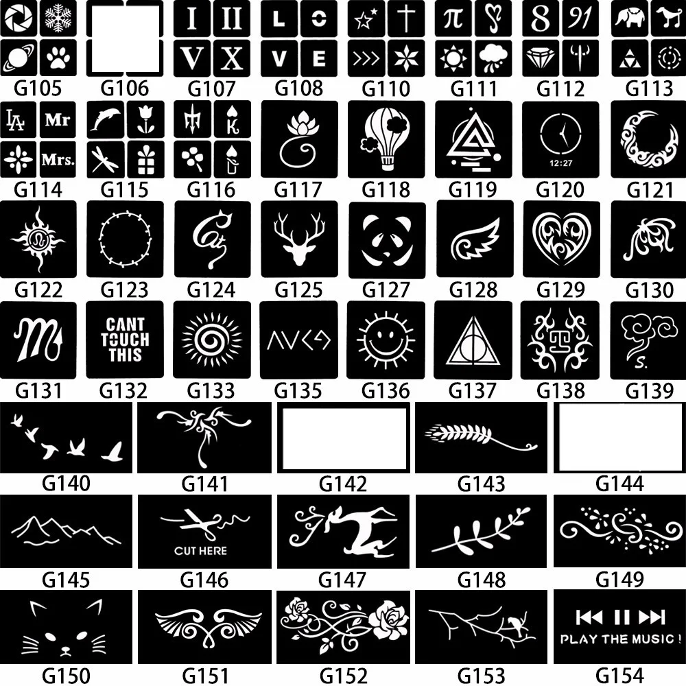 Поддельные трафареты для татуировок водонепроницаемые женщин девушек боди арта