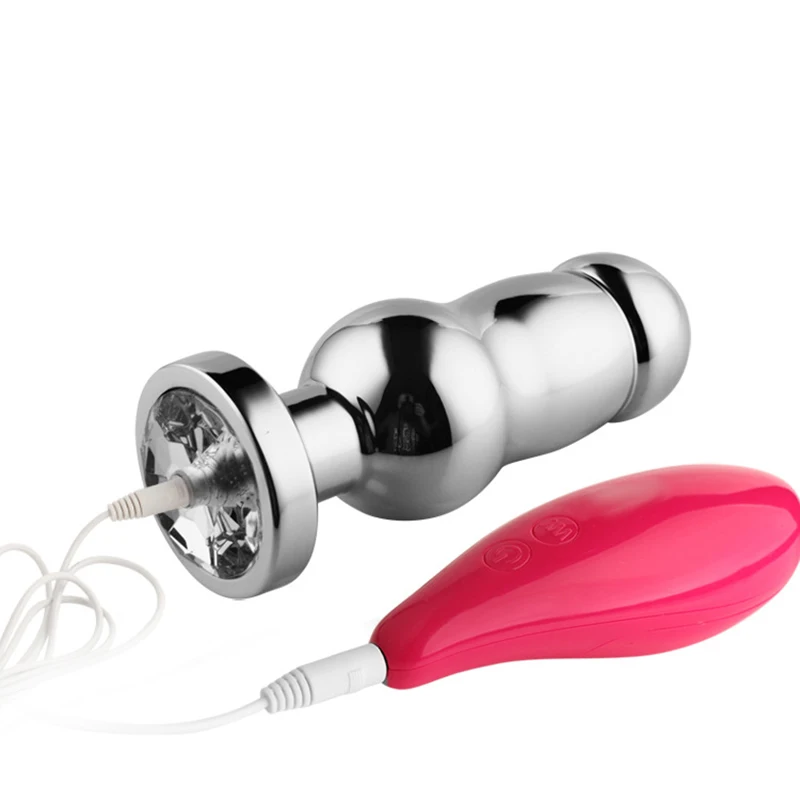Anal Beads Prostate Massager Plug Vibrator Stainless Steel Vibrating Butt Male Masturbation Sex Toys A3 | Красота и здоровье