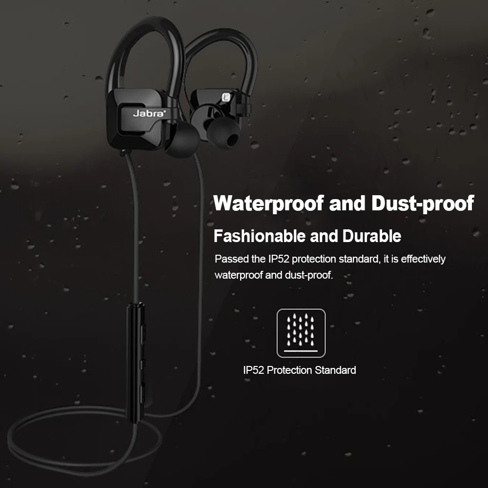 Jabra шаг беспроводные Bluetooth стерео наушники IP52 водонепроницаемые спортивные наушники Музыкальная гарнитура с шумоподавлением микрофоном